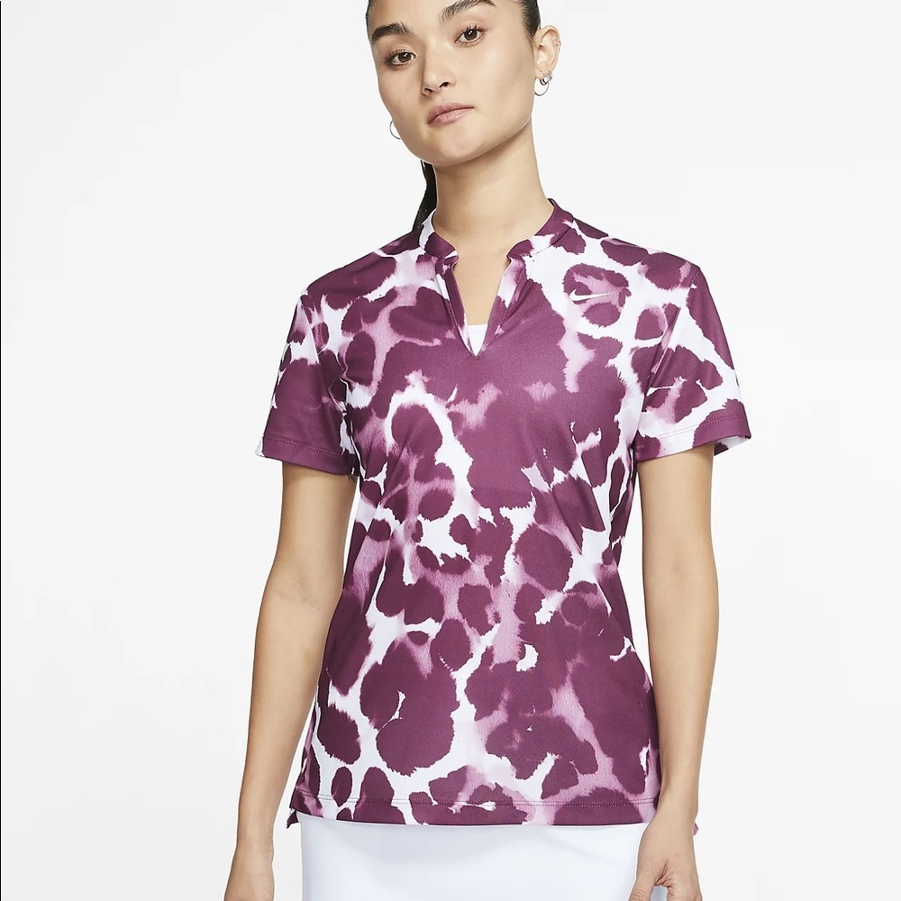 Nike Dri-Fit Victory Women Printed Golf Polo Sz Sm